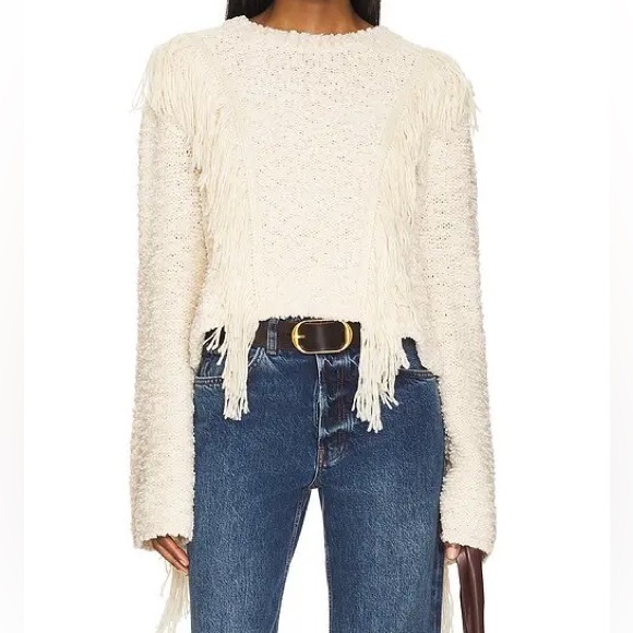 Tularosa Ibone Fringe Sweater Beige - Picture 5 of 16